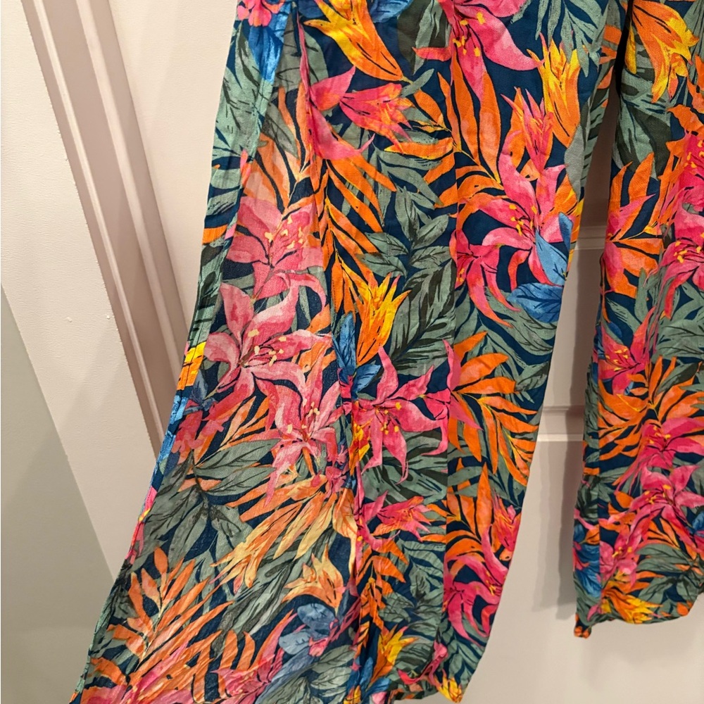Tropical Floral Women's Beach Pants - Picture 2 of 5